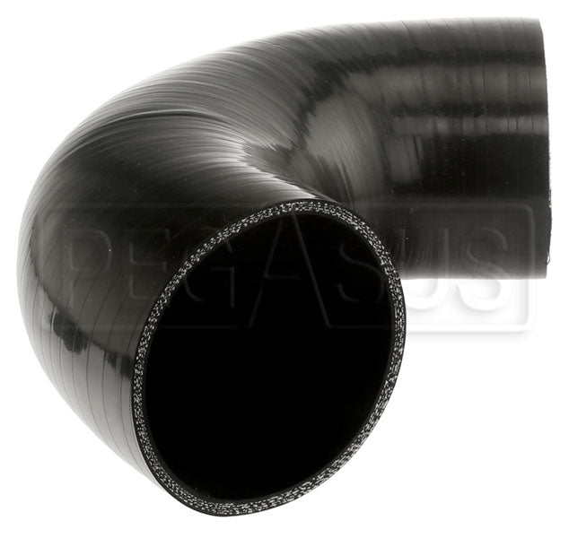 Black Silicone Hose, 7/16" I.D. 135 degree Elbow, 4" Legs