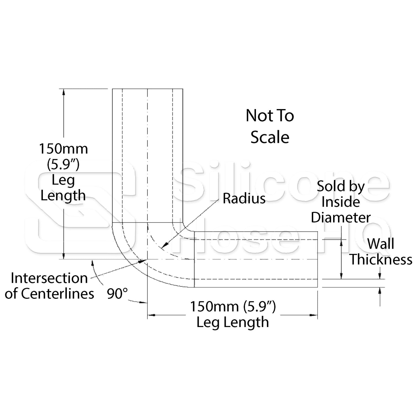 Silicone Hose, 4.00" I.D. 90 degree Elbow