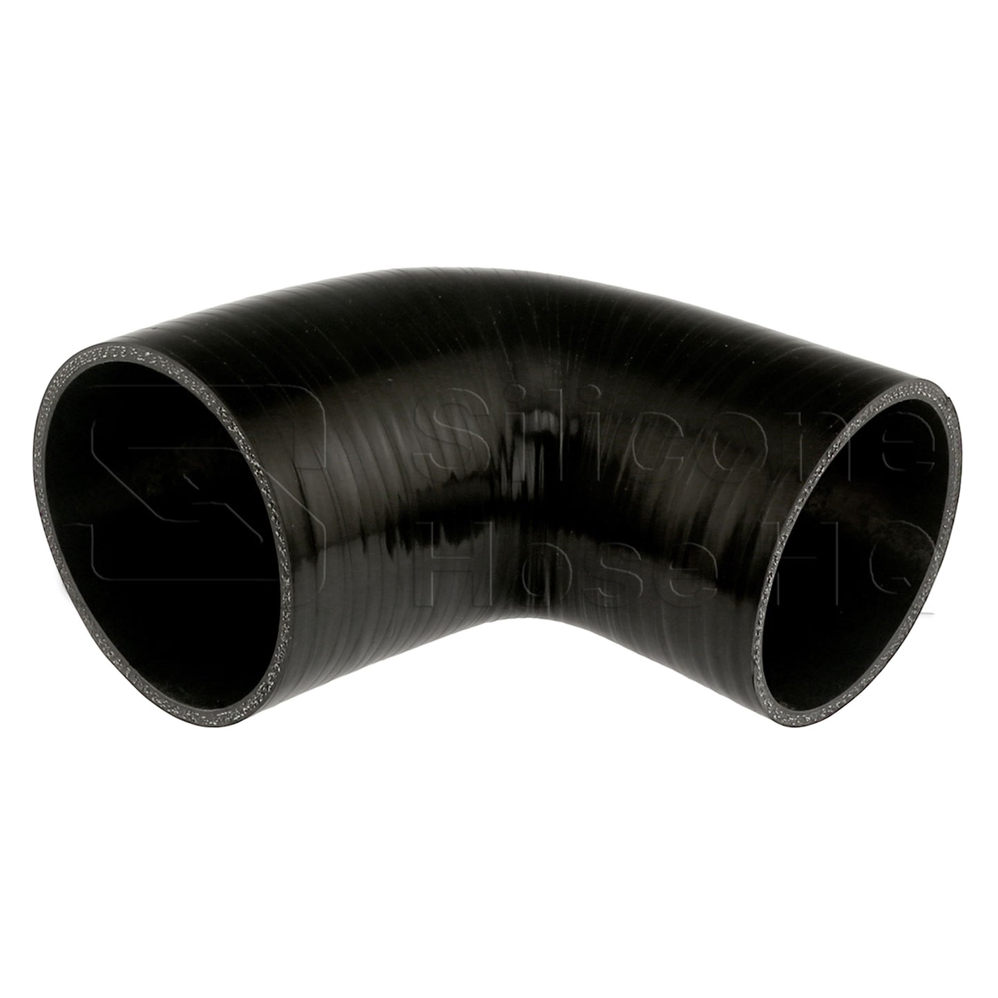 Silicone Hose, 4 x 3 1/2" 90 deg. Reducing Elbow