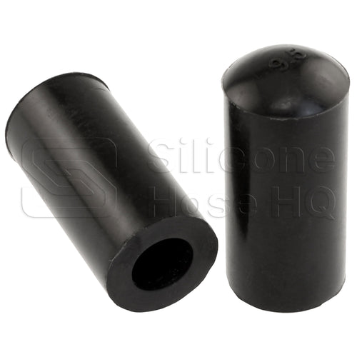 Black Silicone Coolant Bypass Cap, 3/8 inch ID