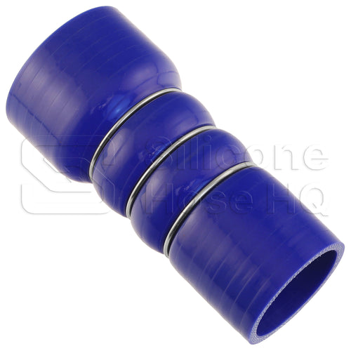 Blue Silicone 350F CAC Reducer Hose, 2.50 x 2.00