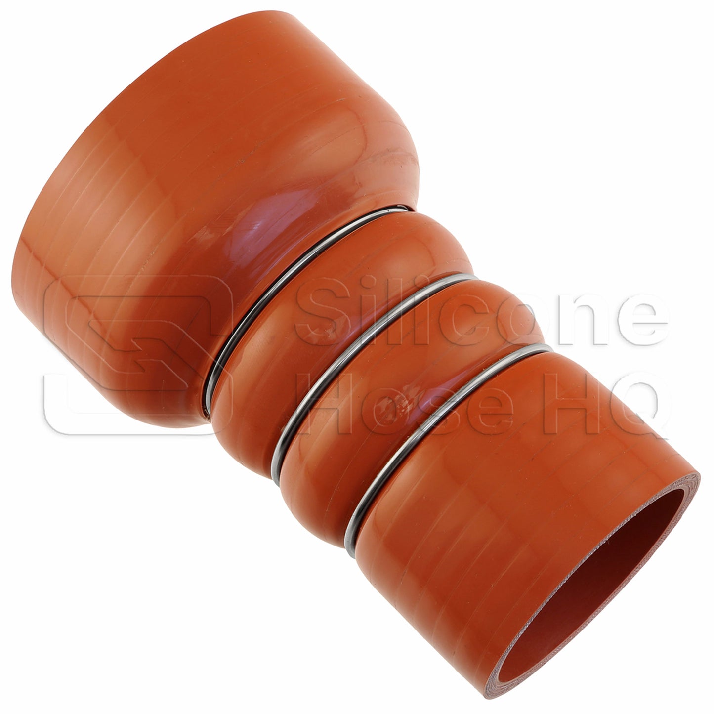 Orange Silicone 500F CAC Reducer Hose, 3.50 x 2.50" ID, 6" L