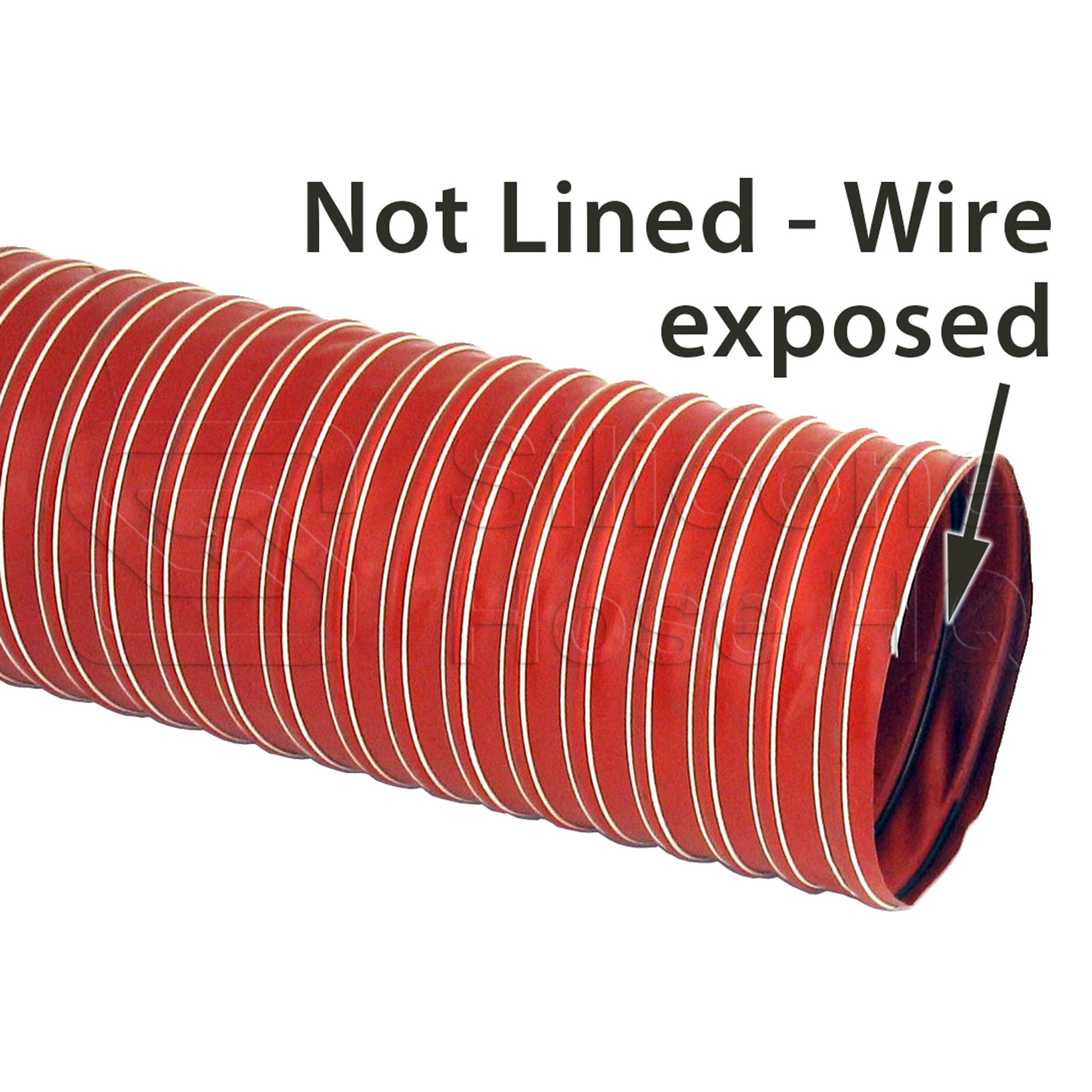 High Temp 1-Ply Silicone Air Duct Hose, 450F, Orange Only