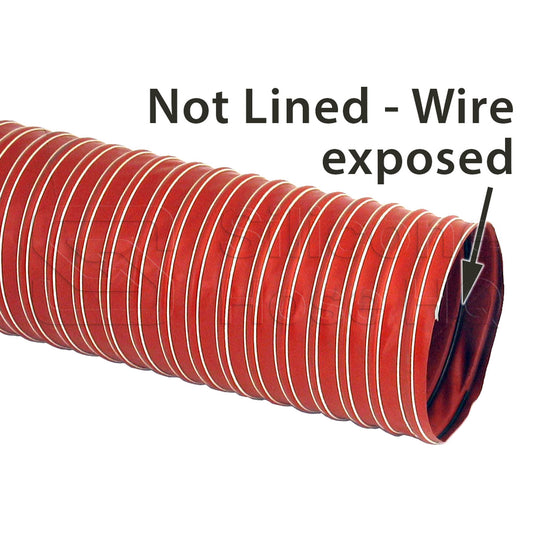 High Temp 1-Ply Silicone Air Duct Hose, 450F, Orange Only