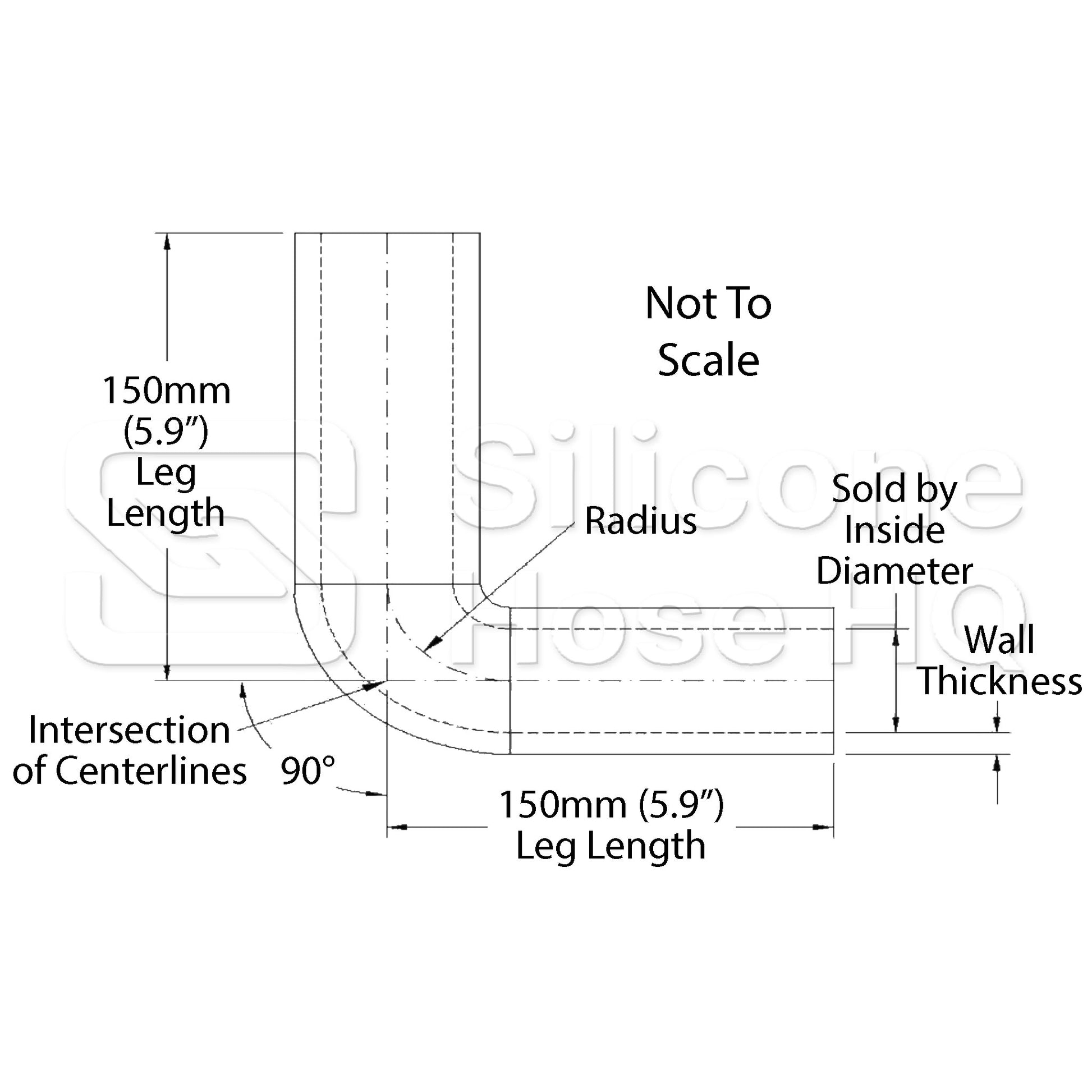Silicone Hose, 4.00" I.D. 90 degree Elbow