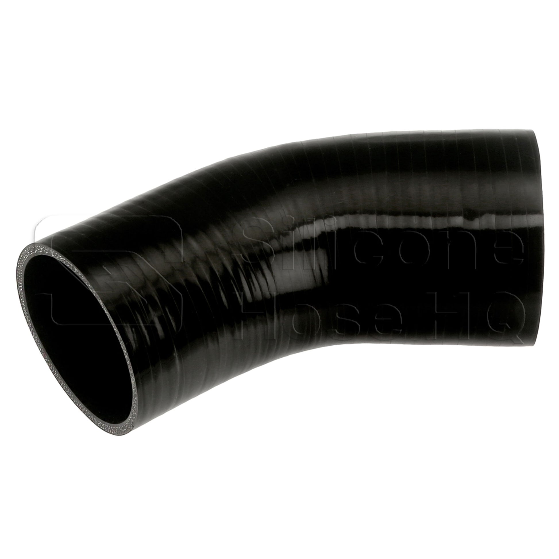 Silicone Hose, 4 x 3 1/2" 45 deg. Reducing Elbow