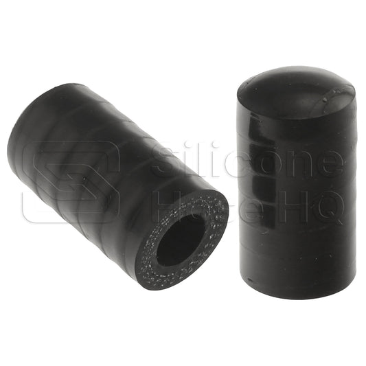 Black Silicone Coolant Bypass Cap, 7/16 inch ID