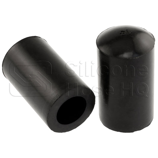 Black Silicone Coolant Bypass Cap, 1/2 inch ID
