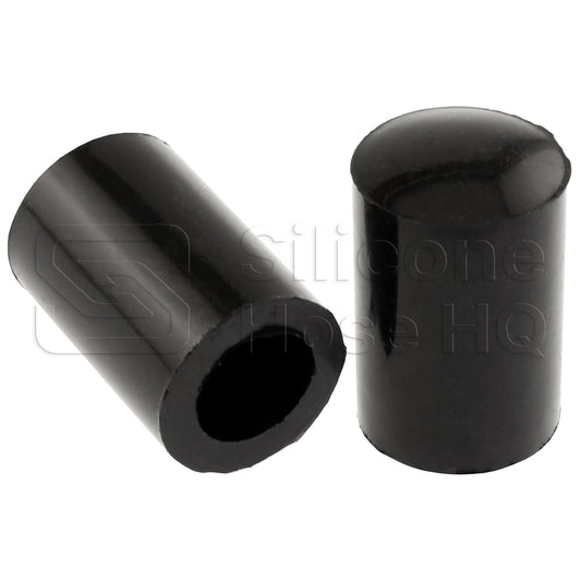 Black Silicone Coolant Bypass Cap, 5/8 inch ID