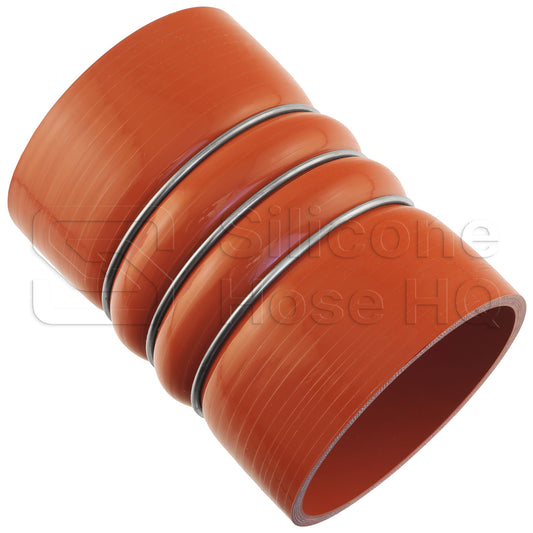 Orange Silicone 500F CAC Hose, 4" ID, 6" L