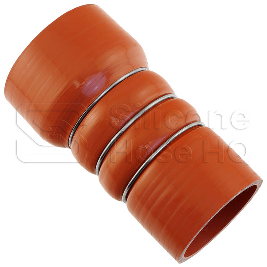 Orange Silicone 500F CAC Reducer Hose, 3.00 x 2.50" ID, 6" L