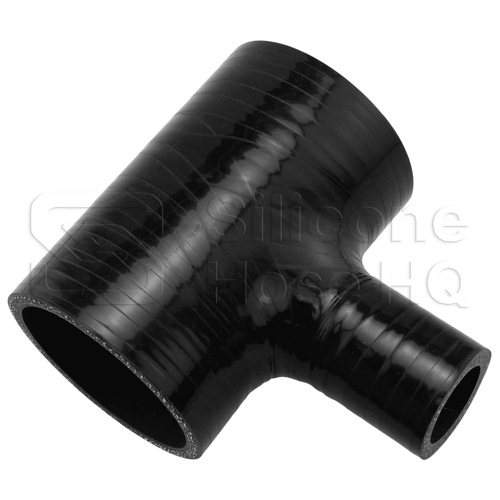 Silicone T-Hose, 60mm (2.38") ID w/25mm (1") ID Branch